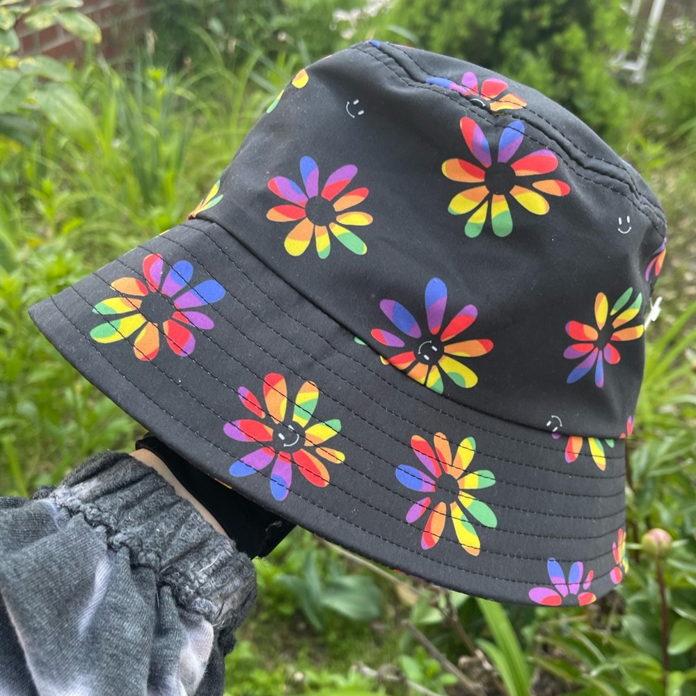 Super Cool Rainbow Daisy Bucket Hat